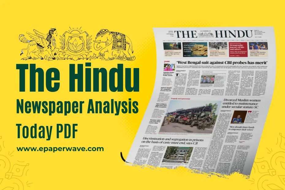 The Hindu Newspaper Analysis Poster